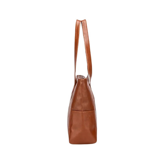 Women’s Large Leather Tote Handbag with Sleek Minimalist Design | Elena