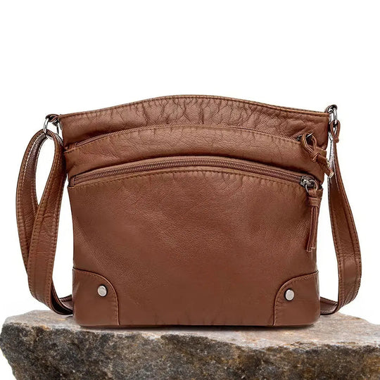 Women’s Small Brown Leather Crossbody Bag | Zoe Everyday Purse