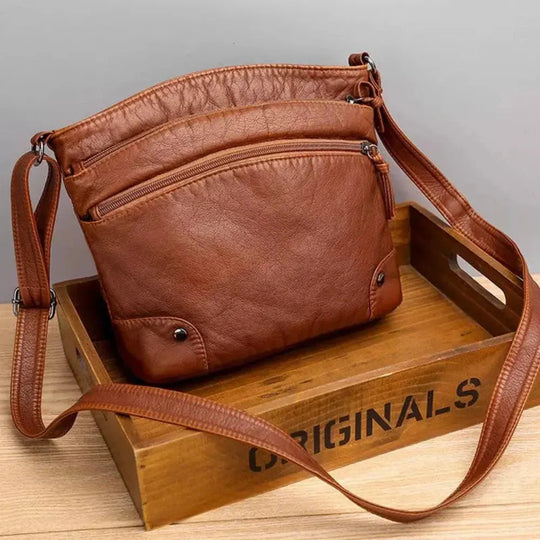 Women’s Small Brown Leather Crossbody Bag | Zoe Everyday Purse