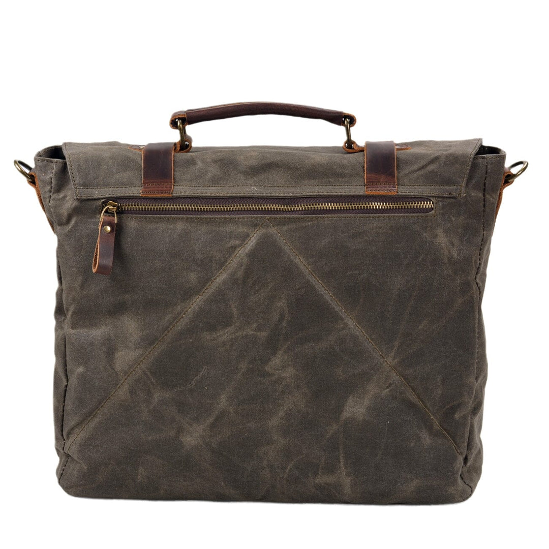 Men’s Vintage Waxed Canvas Leather Messenger Bag | Ryan