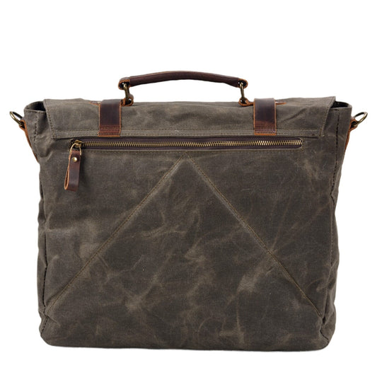 Men’s Vintage Waxed Canvas Leather Messenger Bag | Ryan
