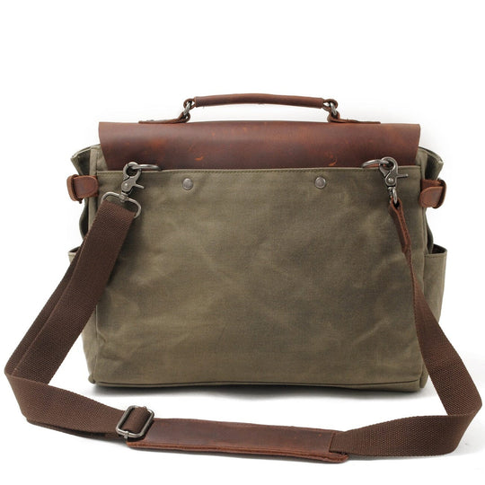 Men’s Vintage Waxed Canvas & Leather Messenger Bag | Alexander