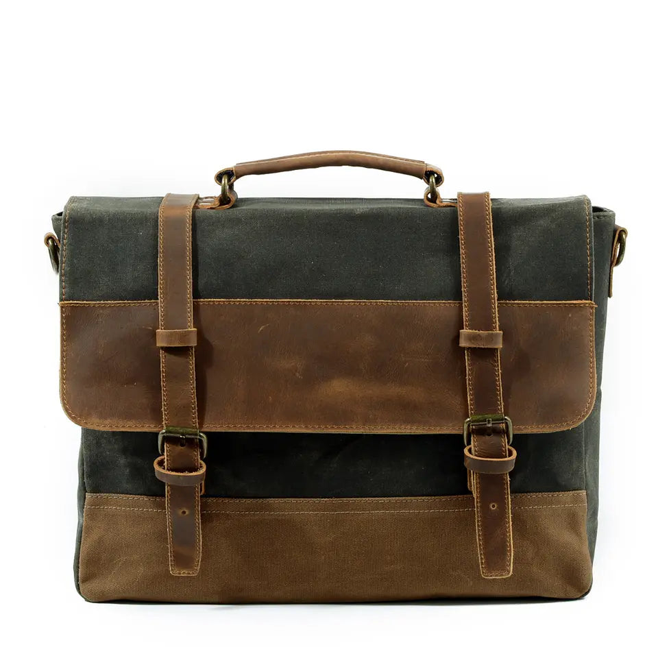 Jack – Water-Resistant Waxed Canvas Messenger Bag | Vintage & Durable