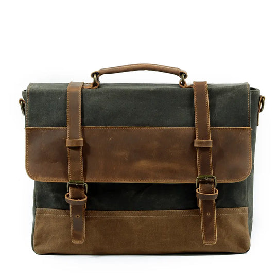 Jack – Water-Resistant Waxed Canvas Messenger Bag | Vintage & Durable