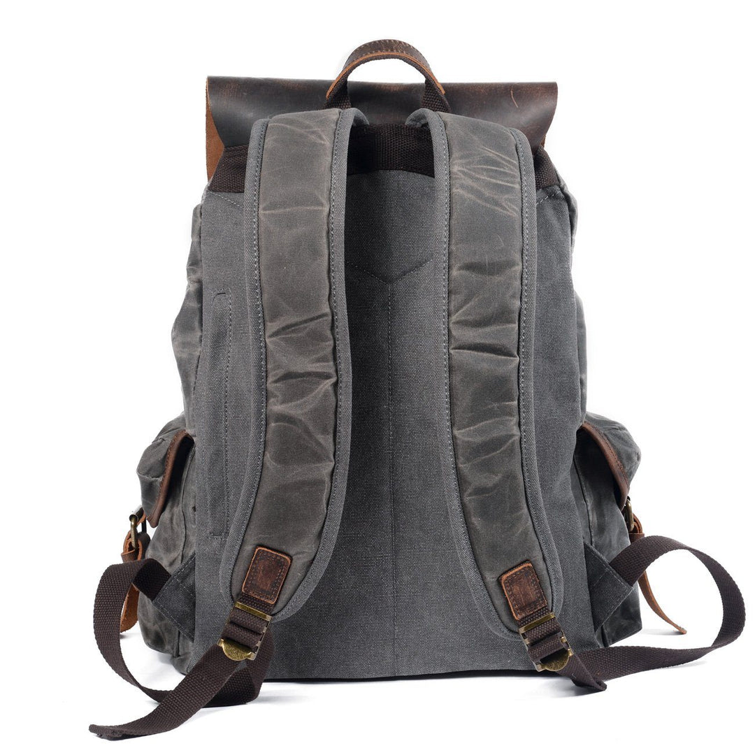 Men’s Vintage Canvas Leather Backpack | James