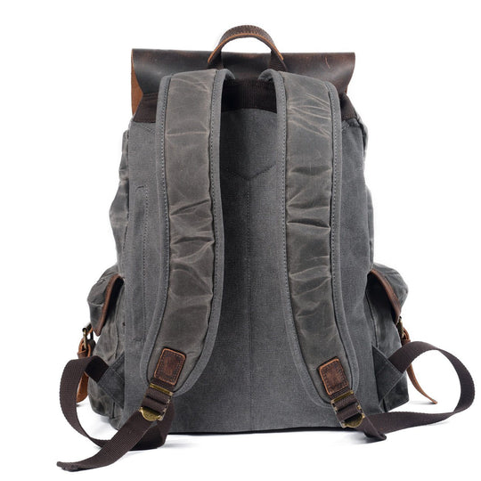 Men’s Vintage Canvas Leather Backpack | James