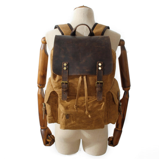 Unisex Vintage Waxed Canvas Travel Backpack | Jacob