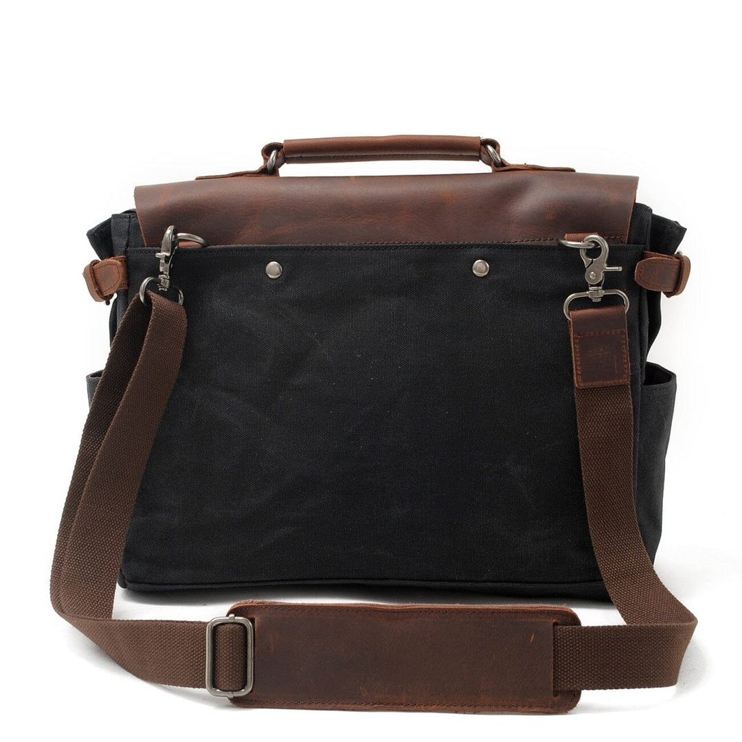 Men’s Vintage Waxed Canvas & Leather Messenger Bag | Alexander