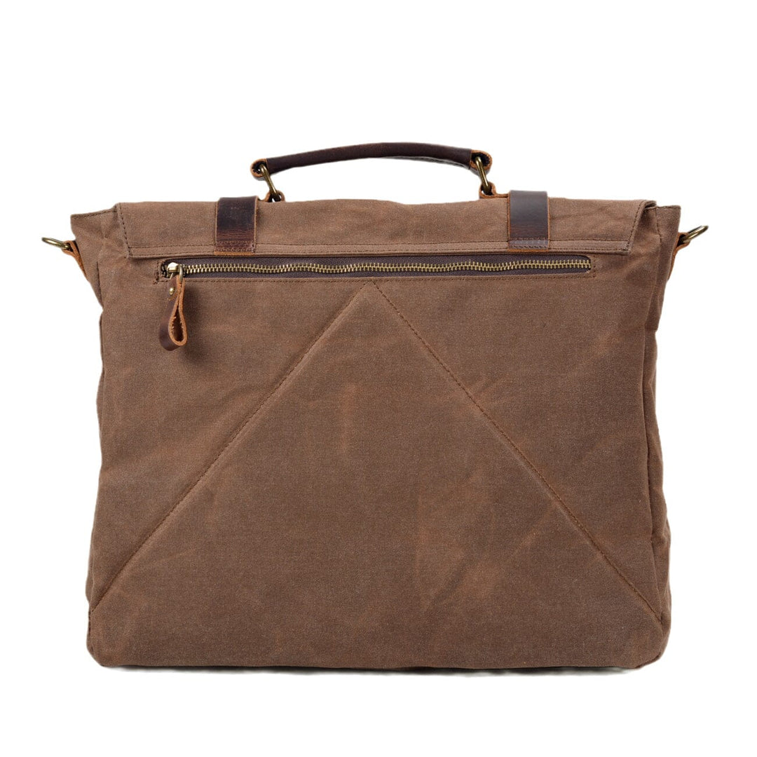 Men’s Vintage Waxed Canvas Leather Messenger Bag | Ryan