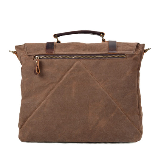 Men’s Vintage Waxed Canvas Leather Messenger Bag | Ryan