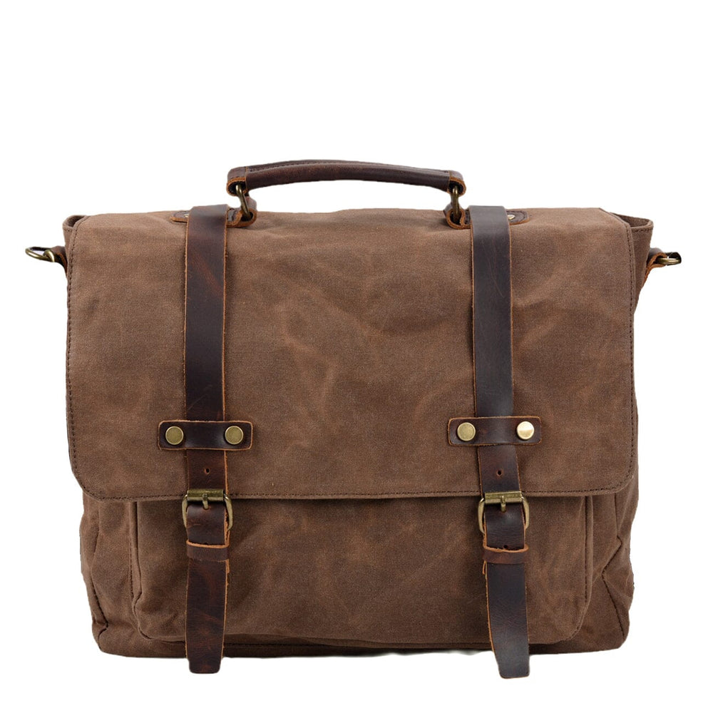 Men’s Vintage Waxed Canvas Leather Messenger Bag | Ryan