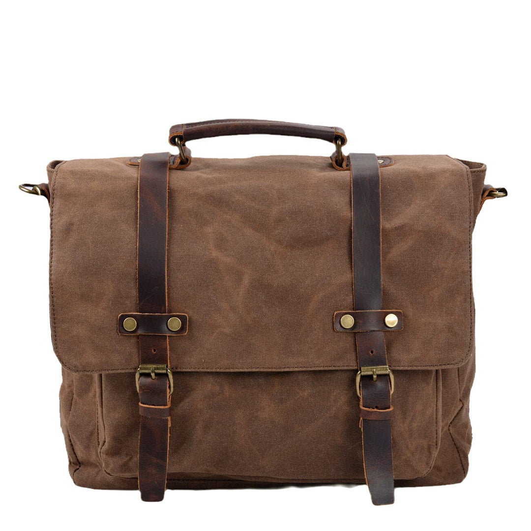 Men’s Vintage Waxed Canvas Leather Messenger Bag | Ryan