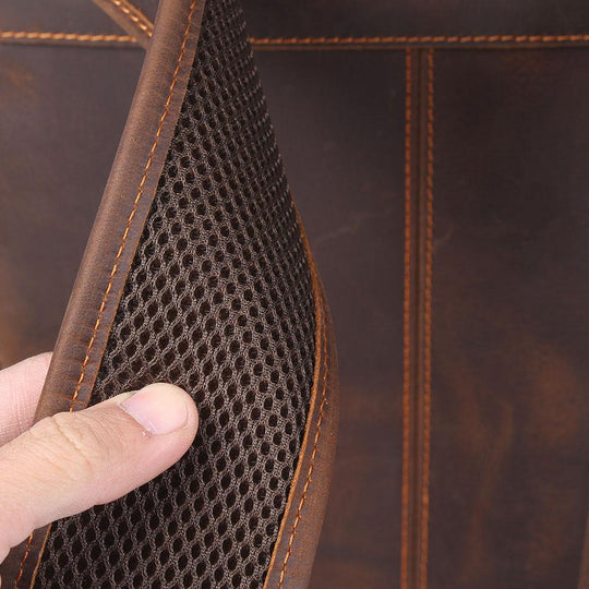 Men’s Retro Full-Grain Leather Travel Backpack | Robert