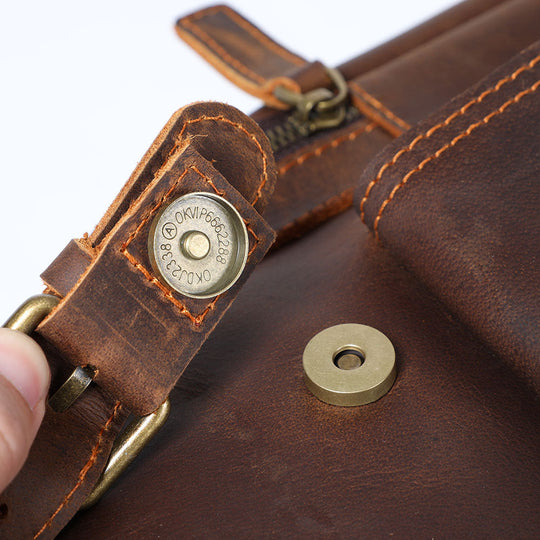 Men’s Full-Grain Leather Laptop Backpack | Charles