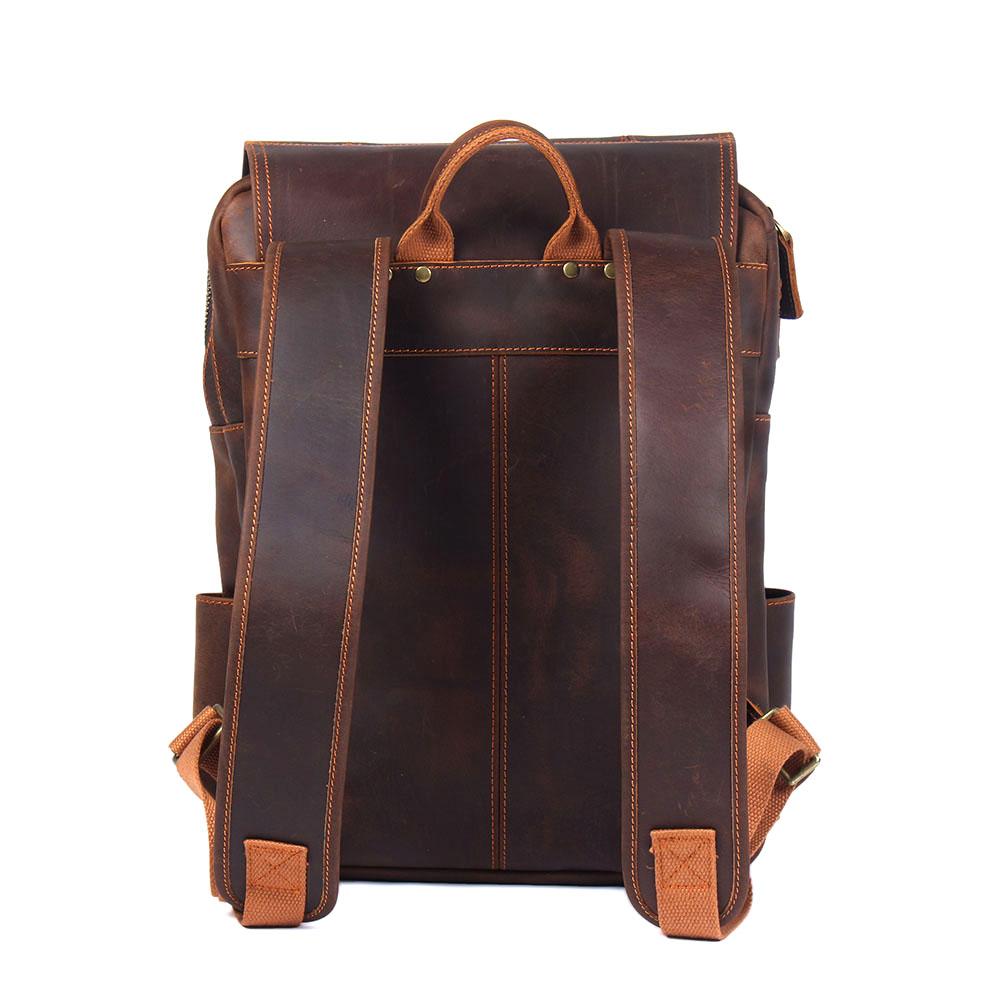 Men’s Retro Full-Grain Leather Travel Backpack | Robert