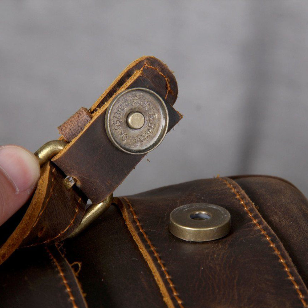 Unisex Premium Full-Grain Tan Leather Laptop Backpack | Jason