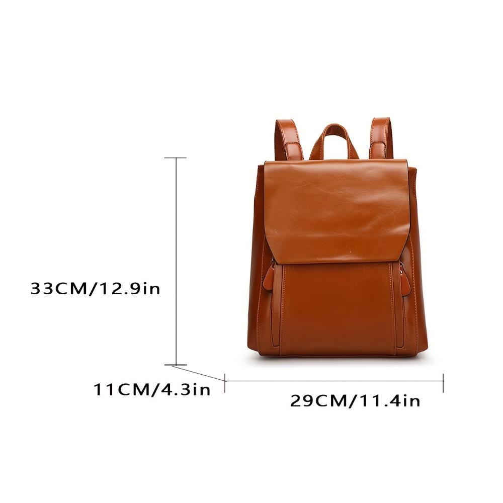 Women’s Brown Leather Backpack – Clara Vintage Everyday Work & Travel Rucksack