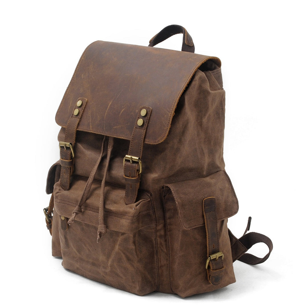 Unisex Vintage Waxed Canvas Travel Backpack | Jacob