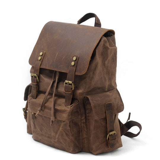 Unisex Vintage Waxed Canvas Travel Backpack | Jacob