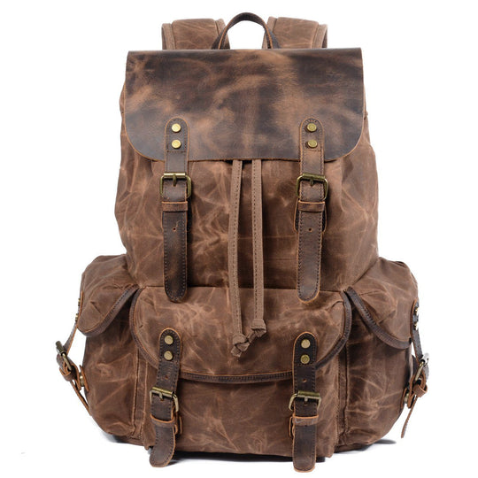 Men’s Vintage Canvas Leather Backpack | James