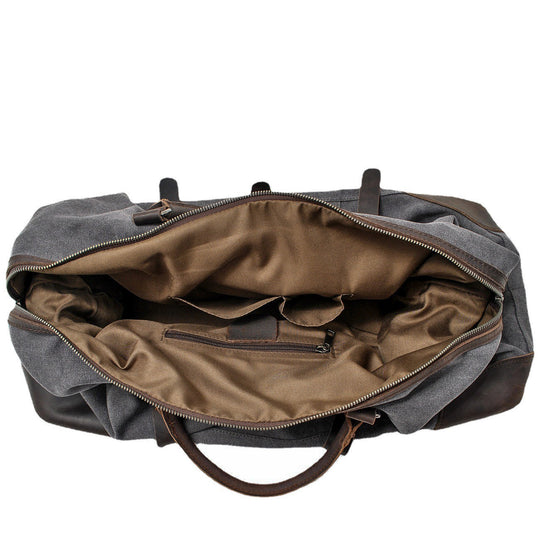 Unisex Heavy-Duty Canvas Leather Large Travel Duffel | Thomas