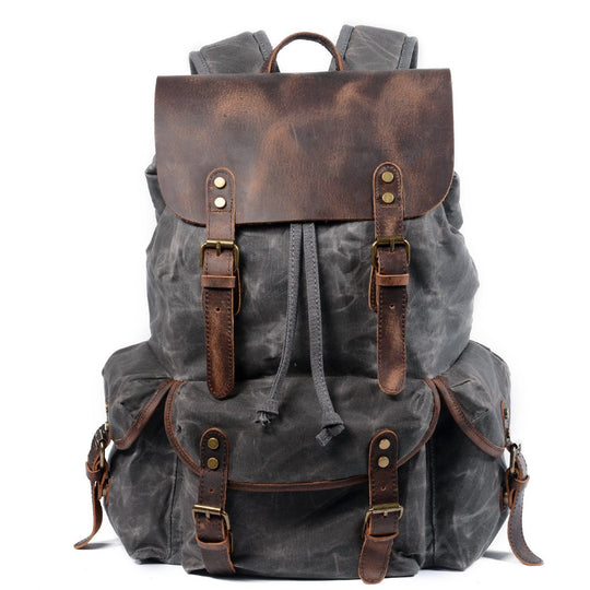 Men’s Vintage Canvas Leather Backpack | James