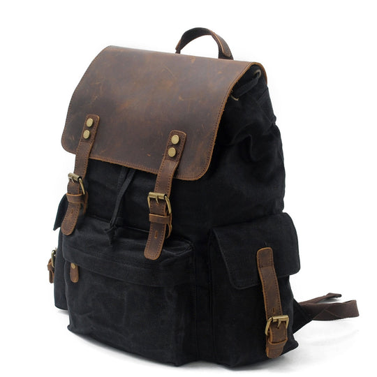 Unisex Vintage Waxed Canvas Travel Backpack | Jacob
