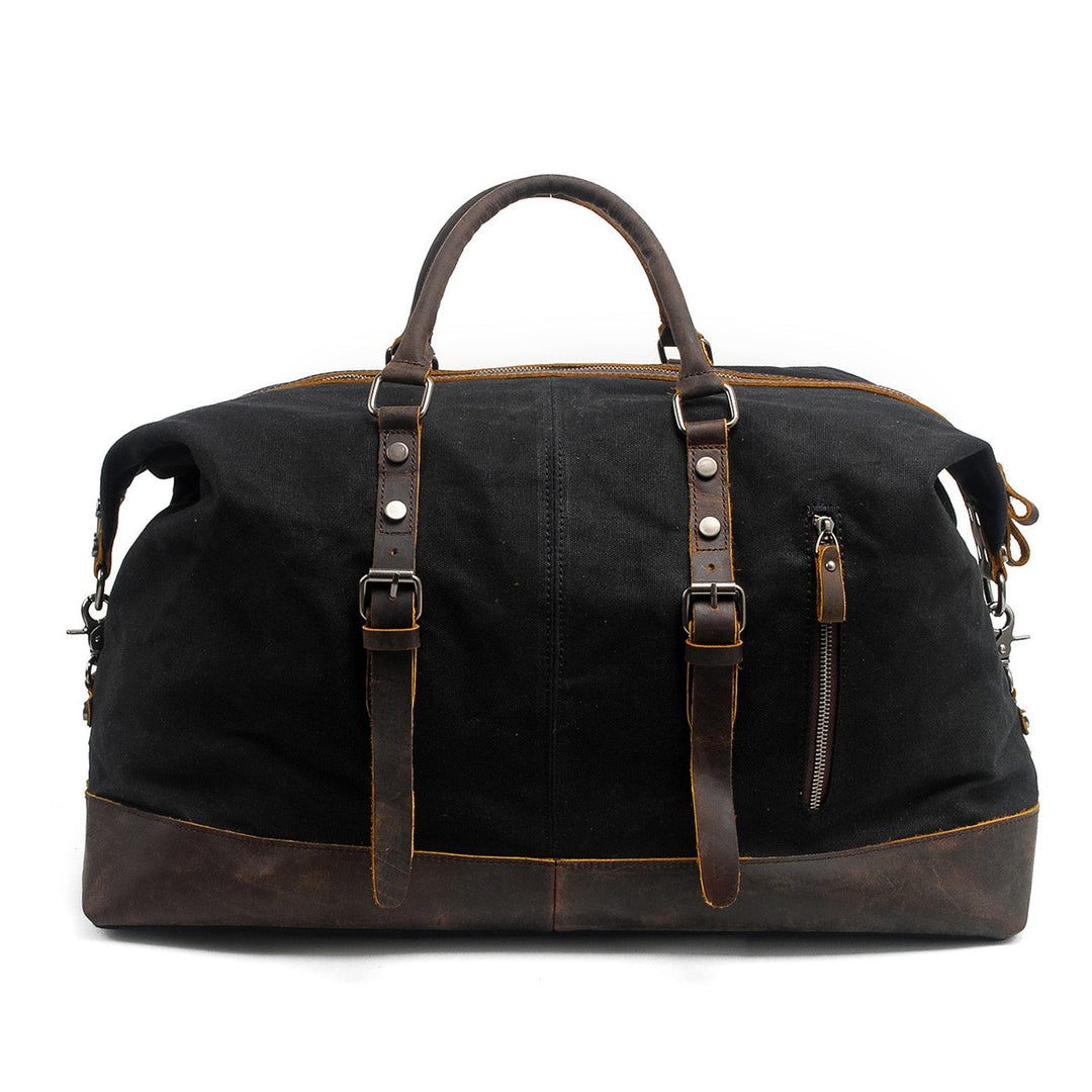 Unisex Waxed Canvas Leather Large Travel Duffel | Christopher