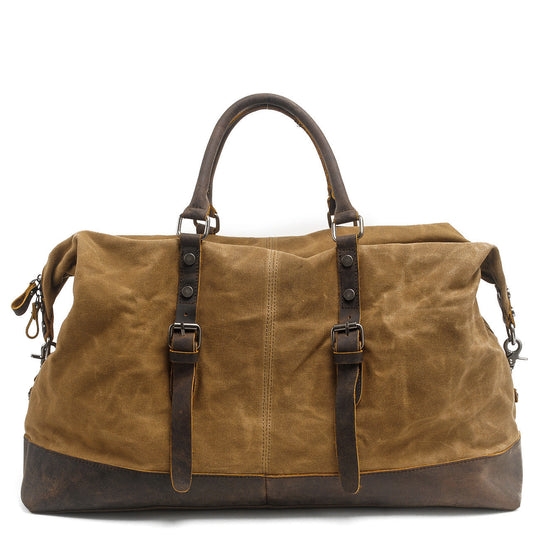 Unisex Waxed Canvas Leather Large Travel Duffel | Christopher