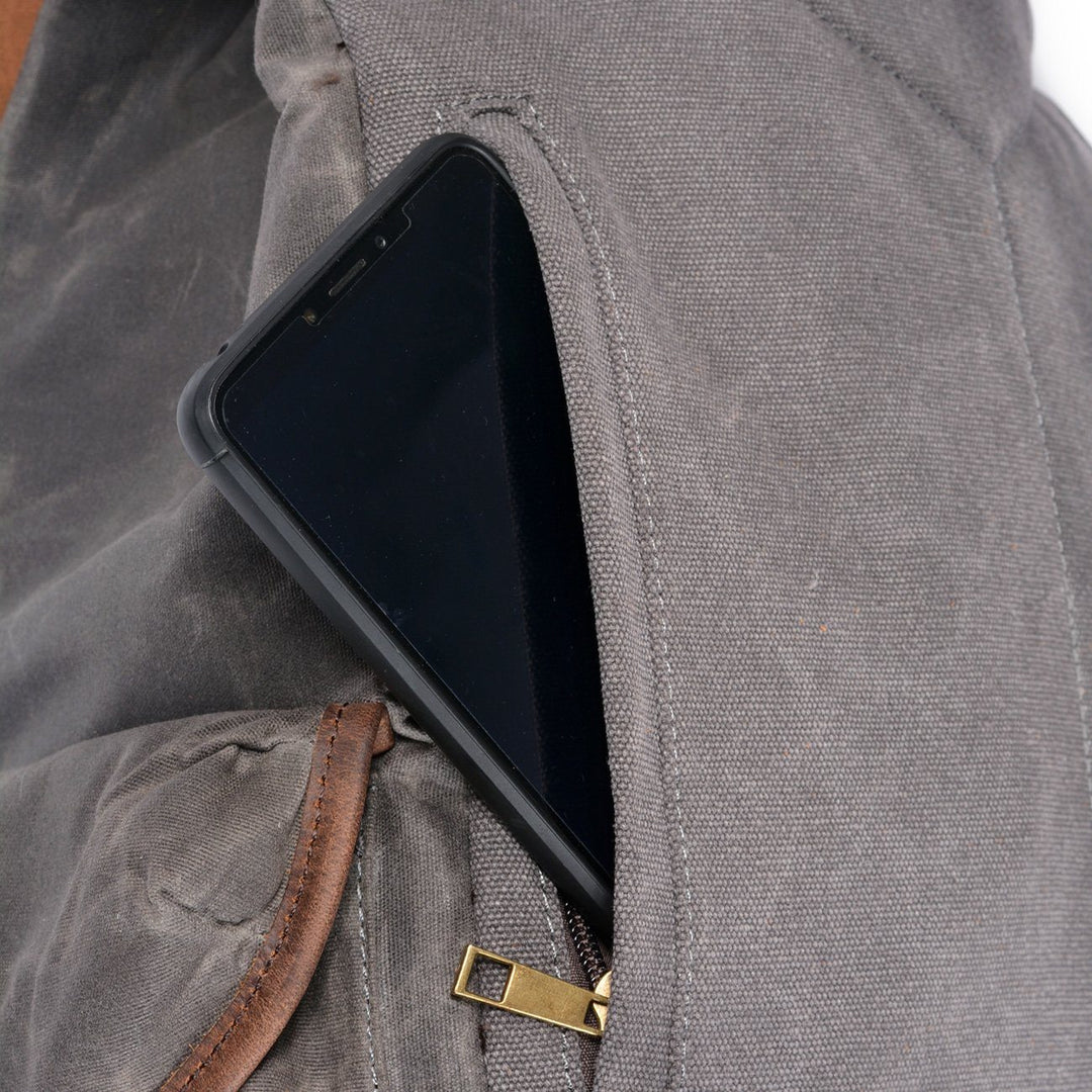 Men’s Vintage Canvas Leather Backpack | James