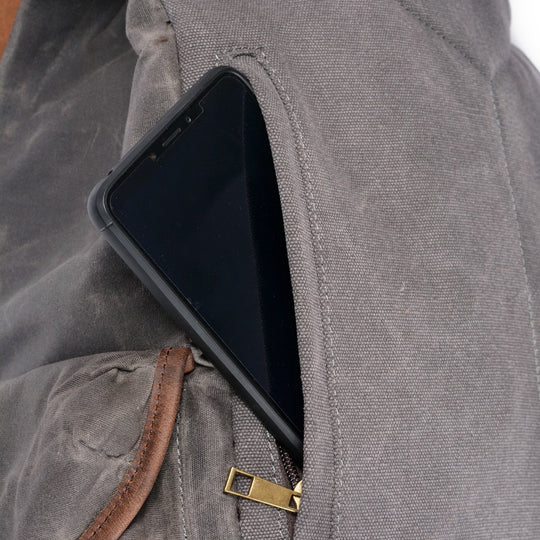 Men’s Vintage Canvas Leather Backpack | James