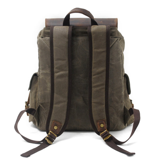 Unisex Vintage Waxed Canvas Travel Backpack | Jacob
