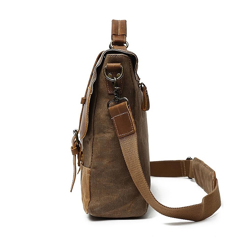 Jack – Water-Resistant Waxed Canvas Messenger Bag | Vintage & Durable