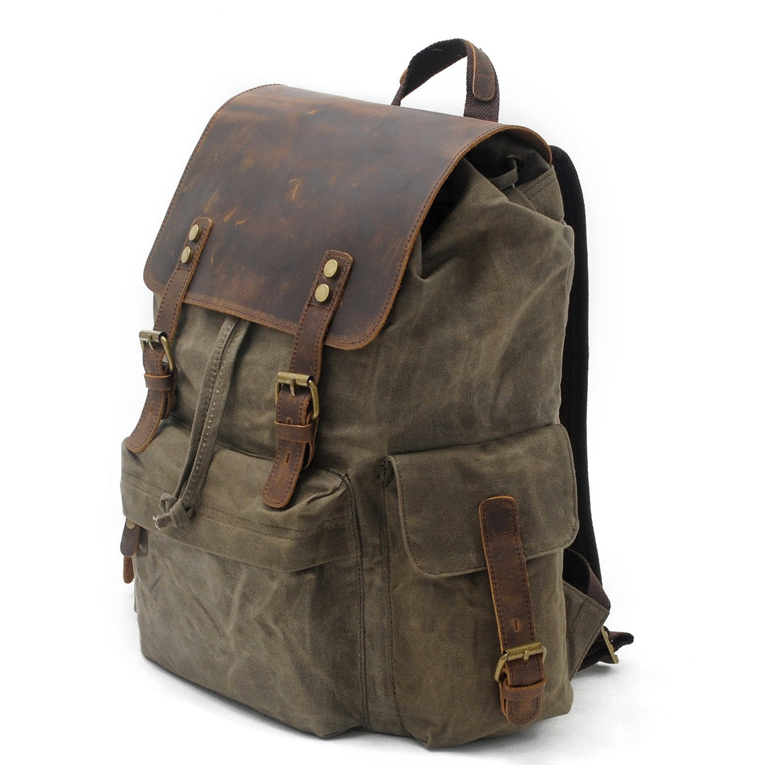 Unisex Vintage Waxed Canvas Travel Backpack | Jacob