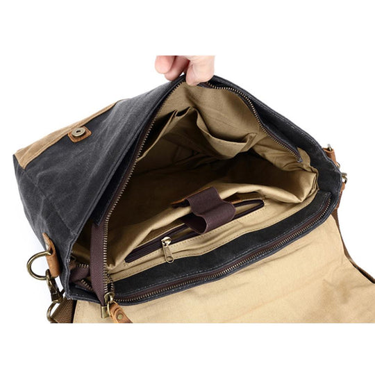 Jack – Water-Resistant Waxed Canvas Messenger Bag | Vintage & Durable