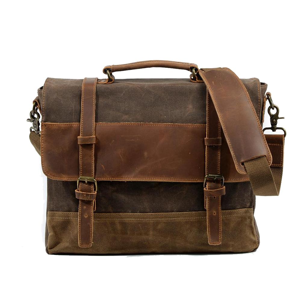 Jack – Water-Resistant Waxed Canvas Messenger Bag | Vintage & Durable