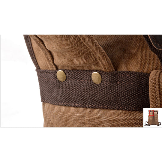 Unisex Heavy-Duty Waxed Canvas Leather Travel Backpack 15.6" | Marcus