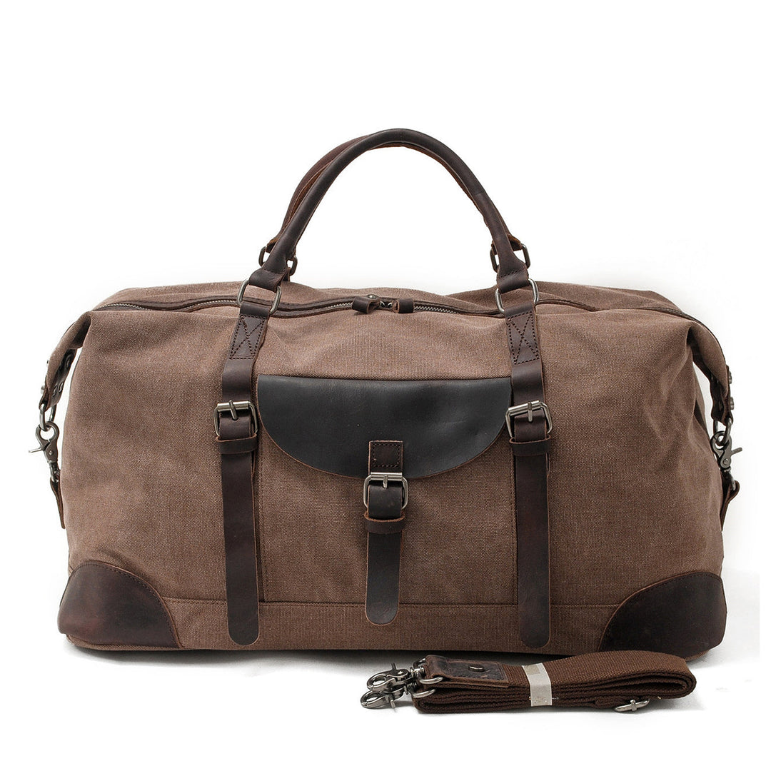 Unisex Heavy-Duty Canvas Leather Large Travel Duffel | Thomas