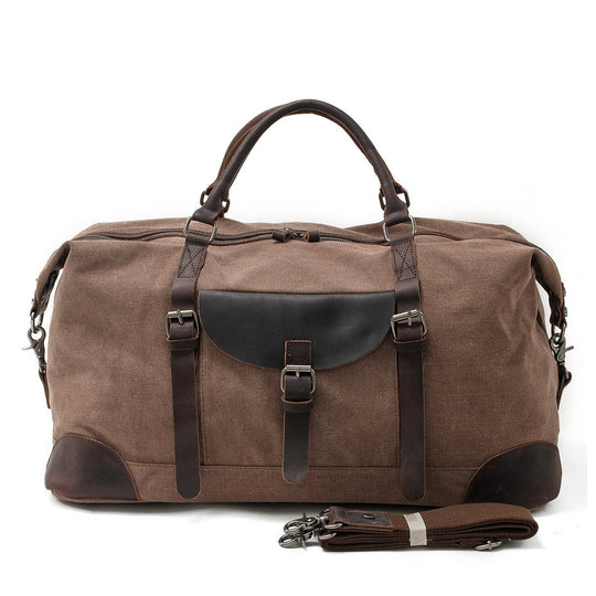 Unisex Heavy-Duty Canvas Leather Large Travel Duffel | Thomas