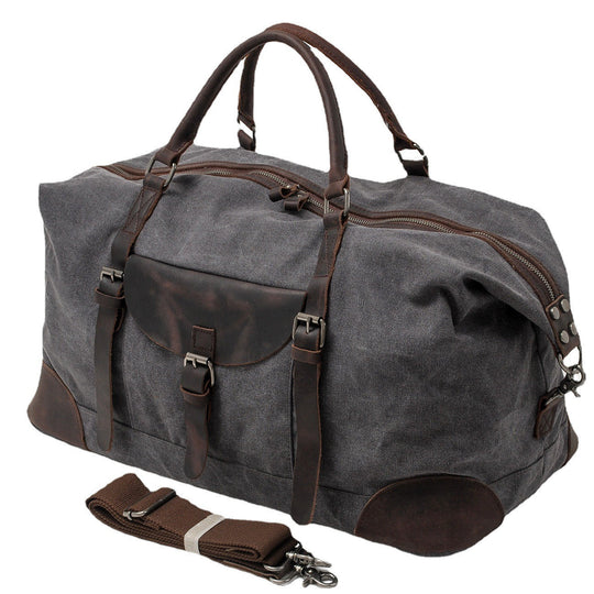 Unisex Heavy-Duty Canvas Leather Large Travel Duffel | Thomas