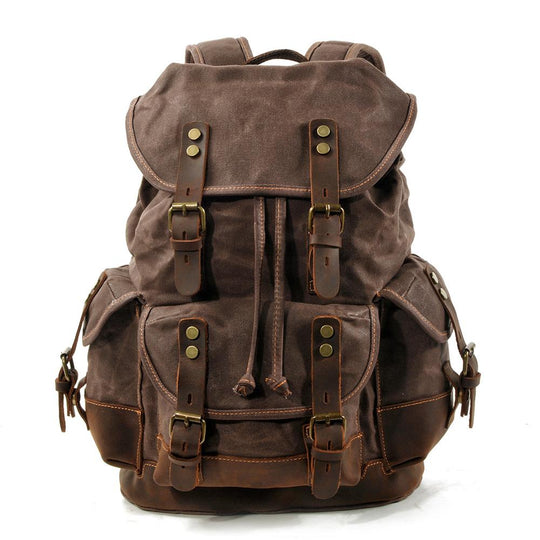 Men’s Heavy-Duty Waxed Canvas Hiking Backpack | John