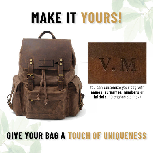 Unisex Vintage Waxed Canvas Travel Backpack | Jacob