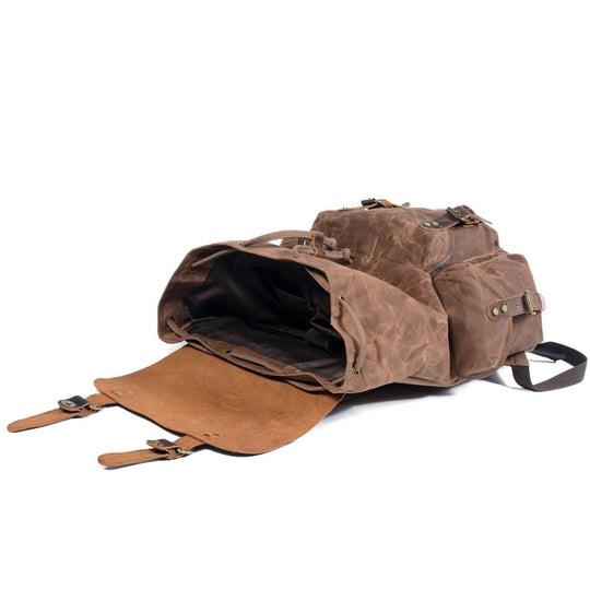 Men’s Vintage Canvas Leather Backpack | James