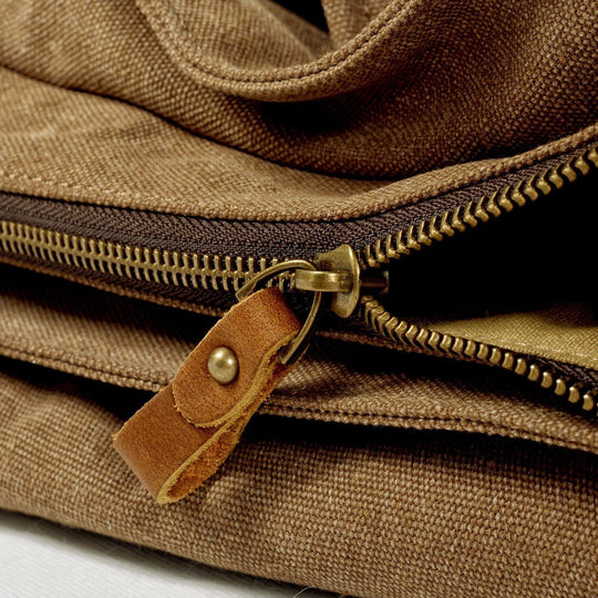 Men’s Vintage Waxed Canvas Leather Crossbody Shoulder Bag | Scott