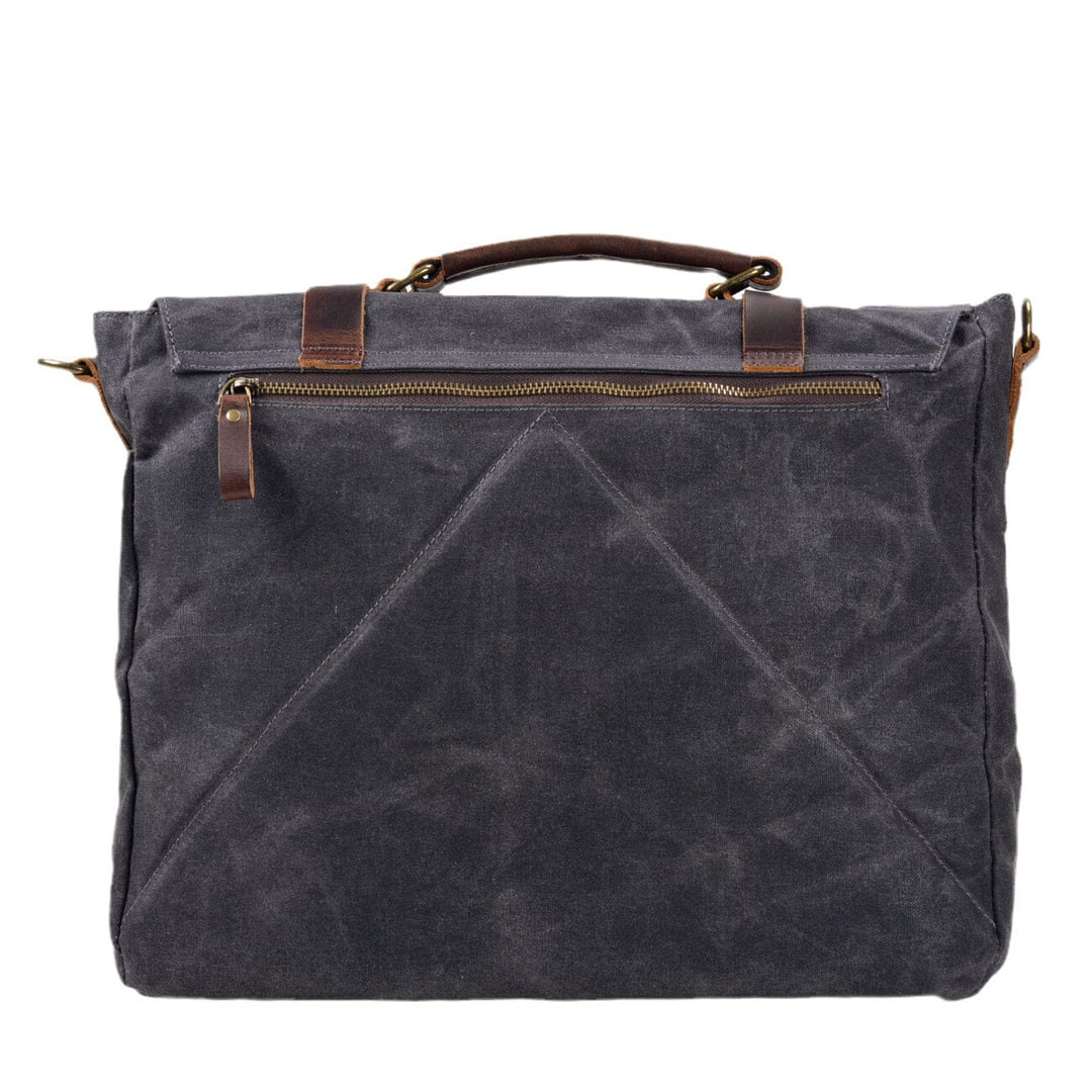 Men’s Vintage Waxed Canvas Leather Messenger Bag | Ryan