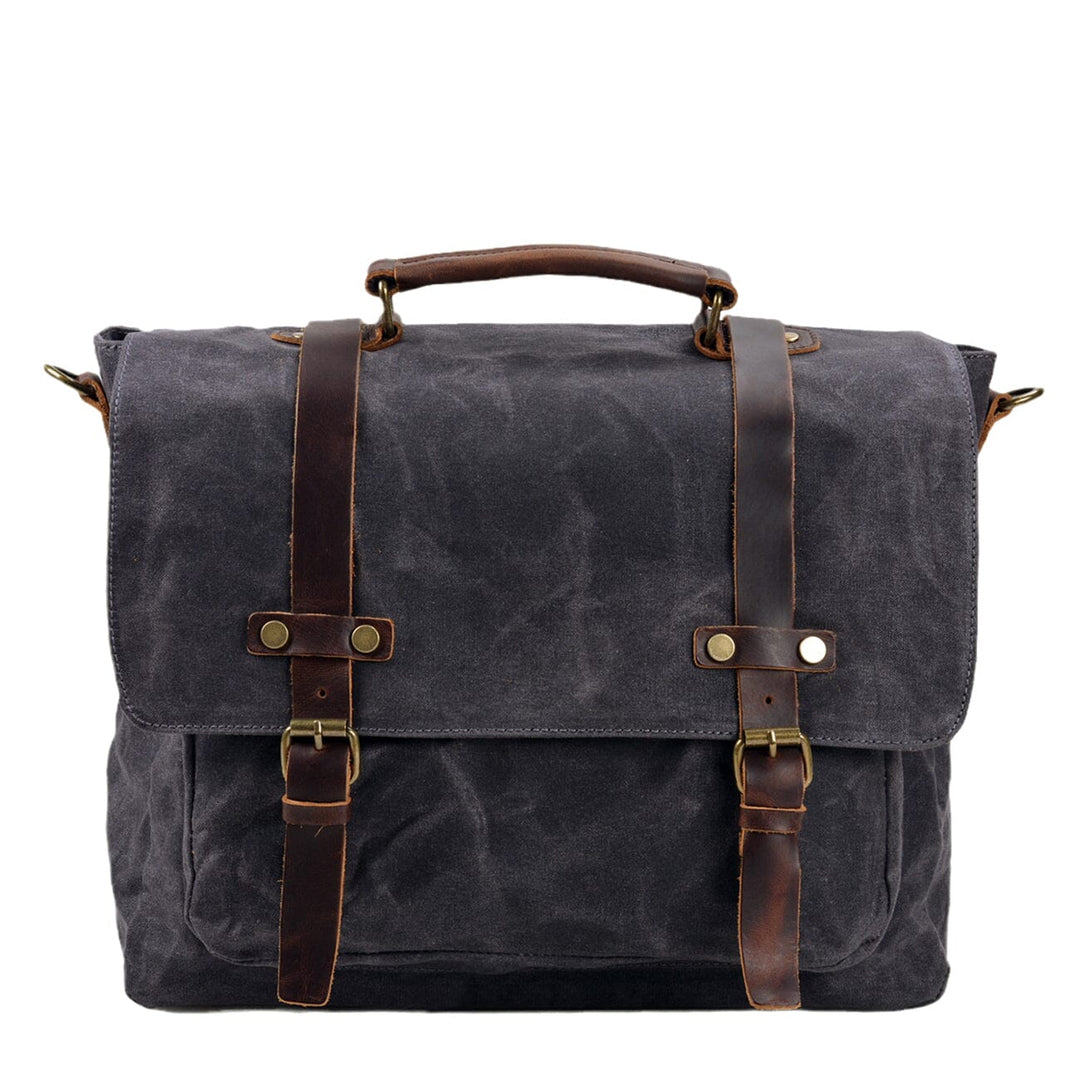 Men’s Vintage Waxed Canvas Leather Messenger Bag | Ryan