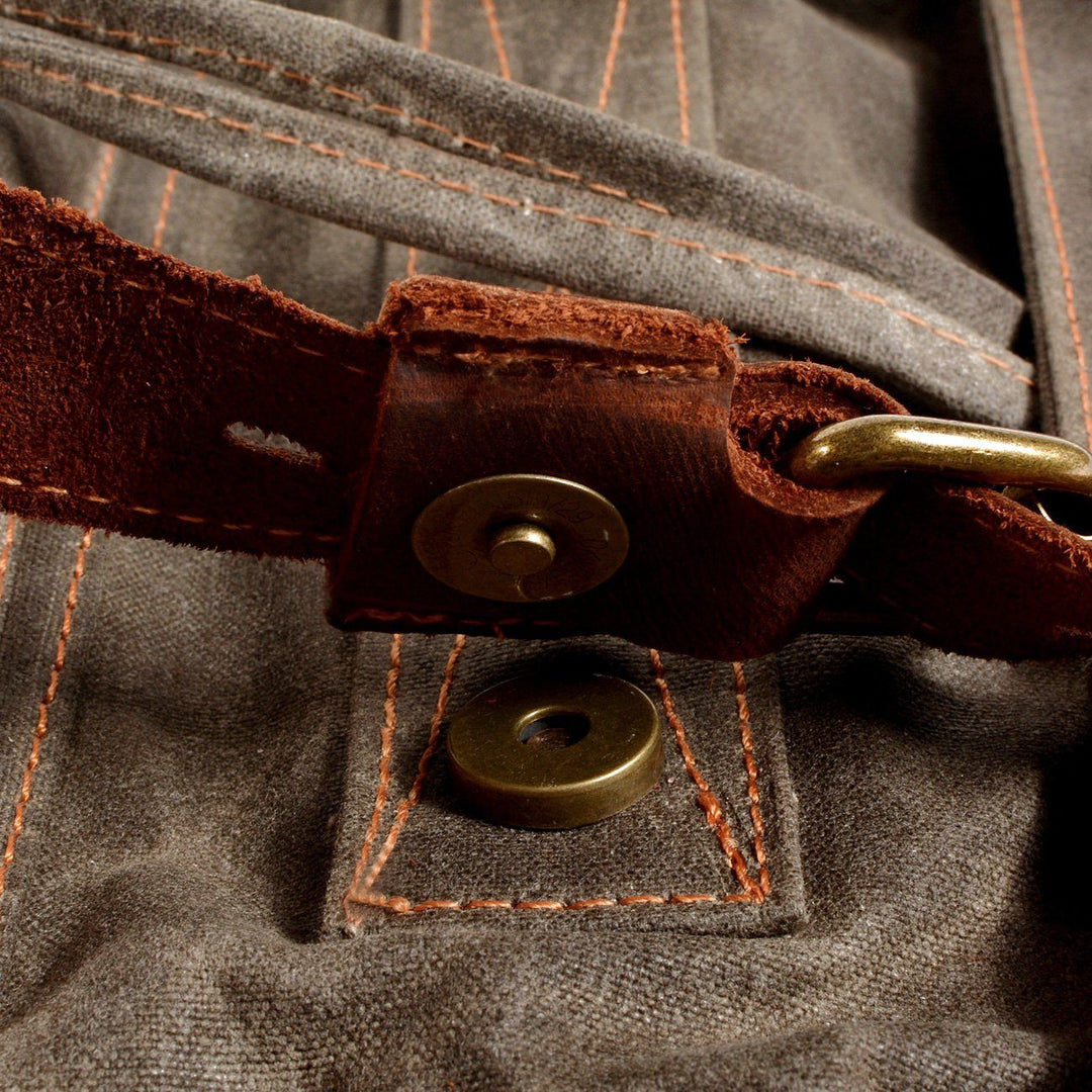 Unisex Waterproof Waxed Canvas Leather Hiking Backpack | Brian