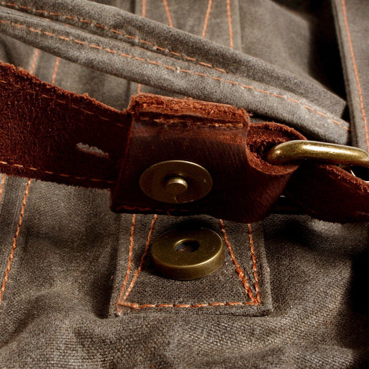 Unisex Waterproof Waxed Canvas Leather Hiking Backpack | Brian