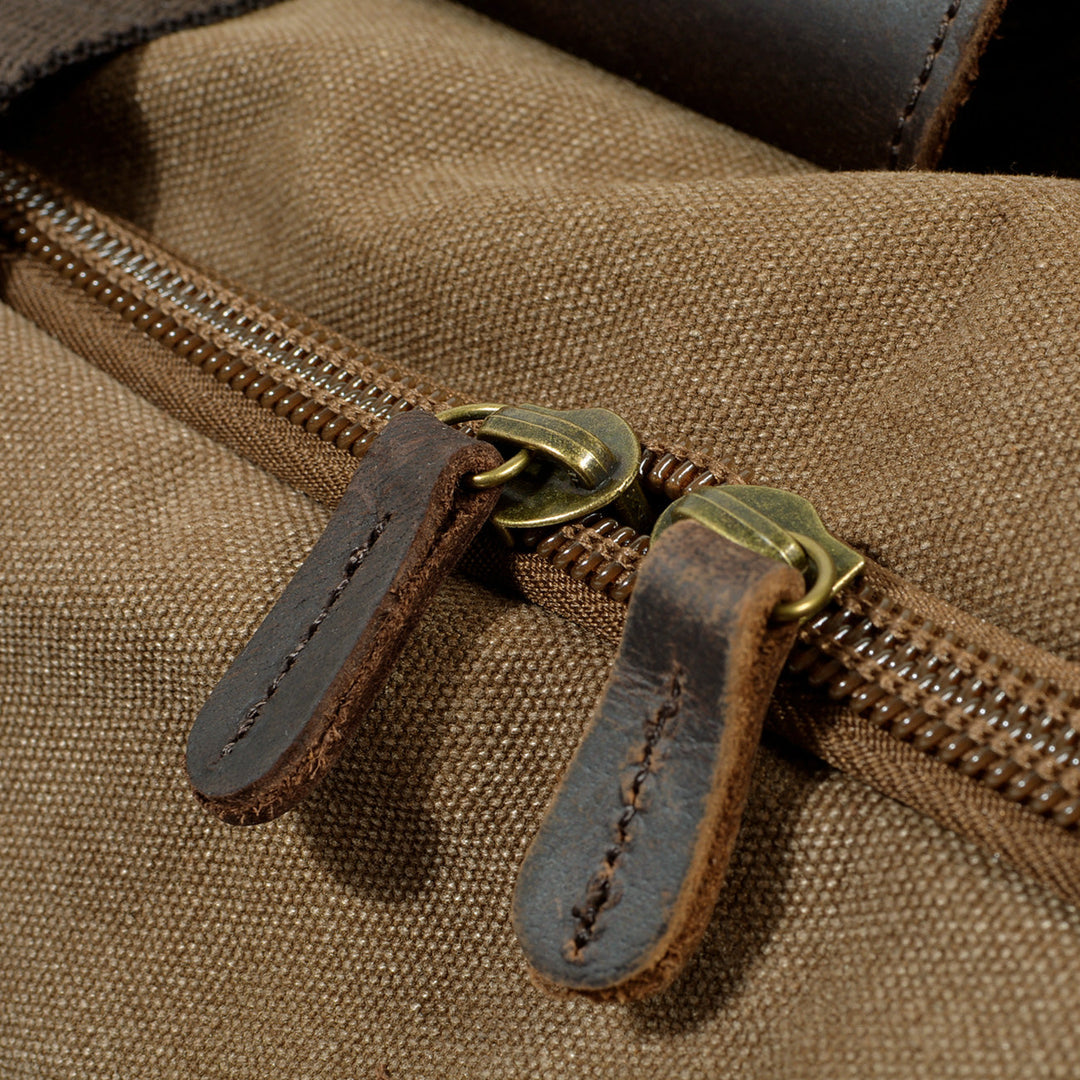 Men’s Waxed Canvas Leather Duffle Bag | David