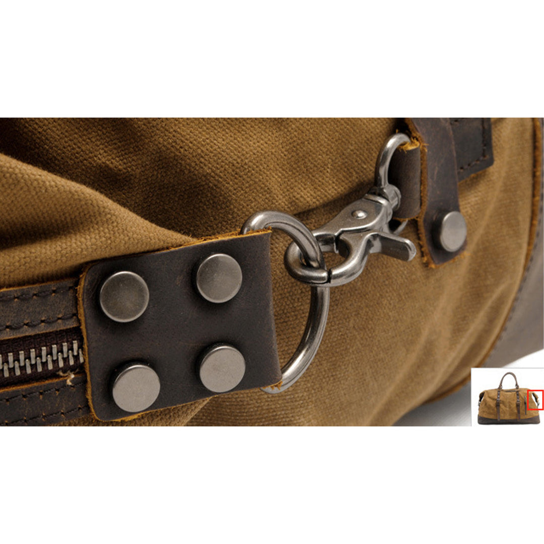 Unisex Waxed Canvas Leather Large Travel Duffel | Christopher